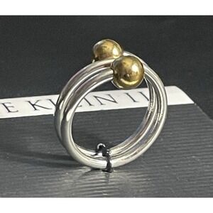 Y2K Wrap Ring Anne Klein II Size 6.5 Gold Silver Tone NOS New Old Stock